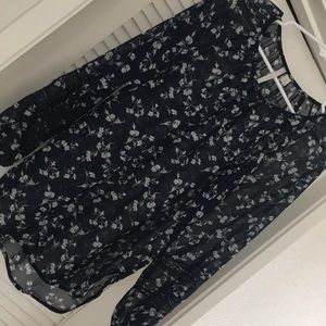 Lauren Conrad long sleeve, floral blouse